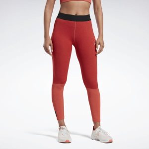 Legginsy Damskie Reebok United by Fitness MyoKnit Pomarańczowe/Czerwone PL 98VQKFJ